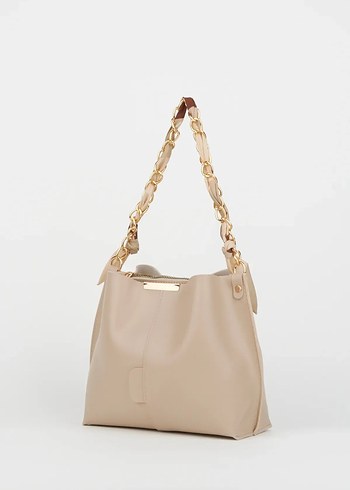 Beyaz Deri Minimalist Kadın Çanta - Görsel 9