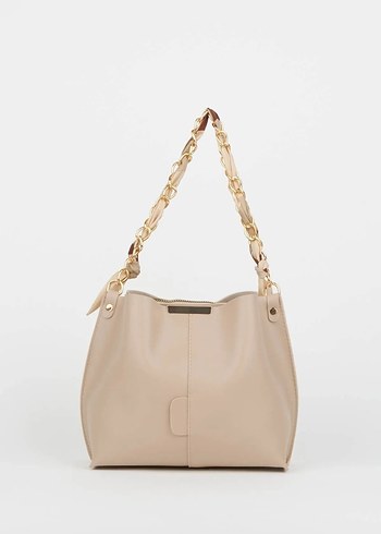 Beyaz Deri Minimalist Kadın Çanta - Görsel 6