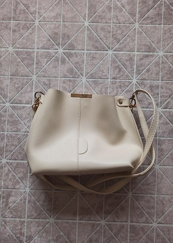 Beyaz Deri Minimalist Kadın Çanta - Görsel 4