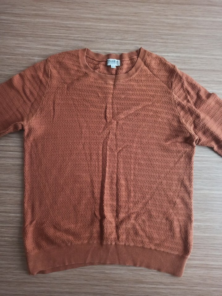Pull & Bear Esnek Kahverengi Regular Fit Triko Kazak - Görsel 5