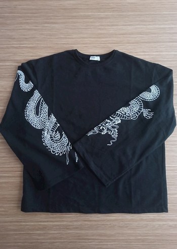 Ejderha Silüet İspanyol Kol Sweatshirt - Görsel 4