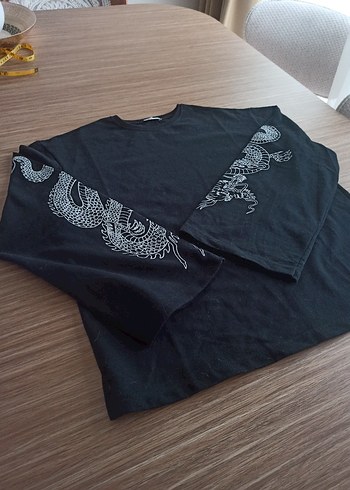 Ejderha Silüet İspanyol Kol Sweatshirt - Görsel 6