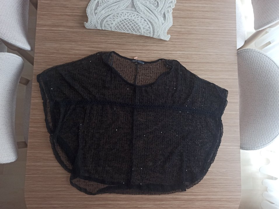 Batik Triko Pullu Transparan Bluz - Görsel 3