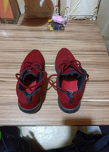 Kırmızı Örgü Unisex Spor Ayakkabı - Görsel 2