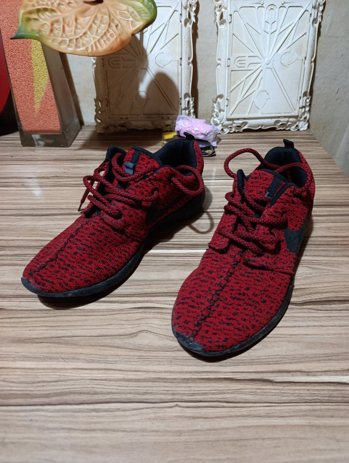 Kırmızı Örgü Unisex Spor Ayakkabı - Görsel 3