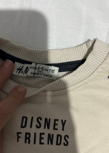 H&M Beyaz Baskılı Kız Çocuk Eşofman Takımı