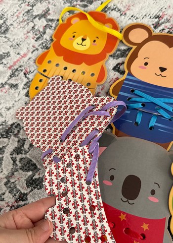 Renkli Hayvan Figürlü Bağcık Oyuncakları - Görsel 2