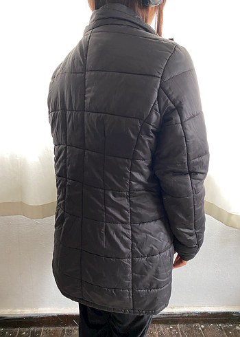 Koton Kadın Siyah Midi Uzunlukta Kışlık mont