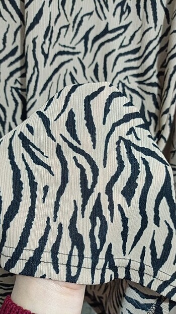 Zebra desenli tunik