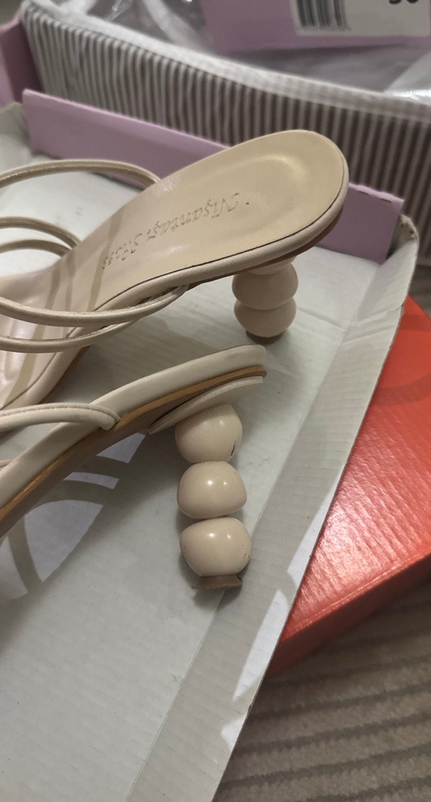 Bej Minimalist İnce Topuklu Kadın Sandalet - Görsel 3