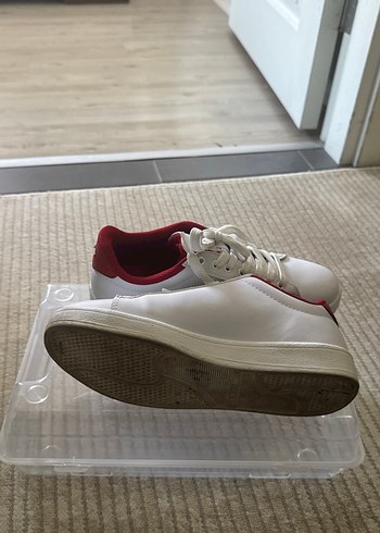 Beyaz Spor Ayakkabı Kadın Velcro Detaylı - Görsel 3