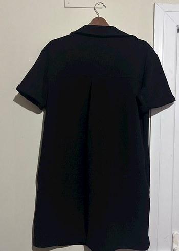 Siyah Midi Casual Elbise - Görsel 3