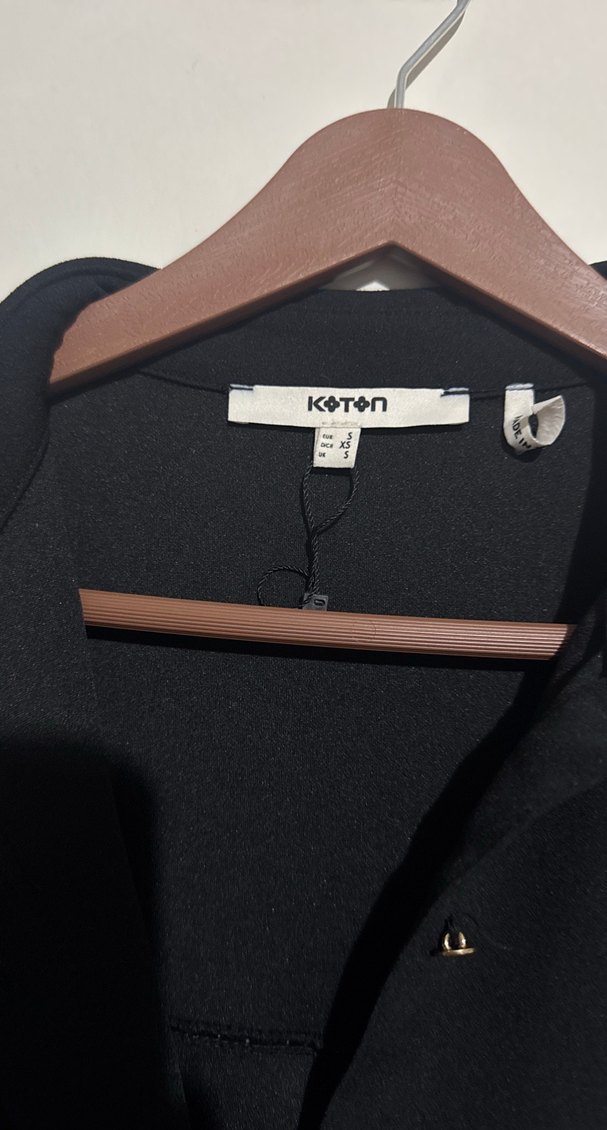 Siyah Midi Casual Elbise - Görsel 2