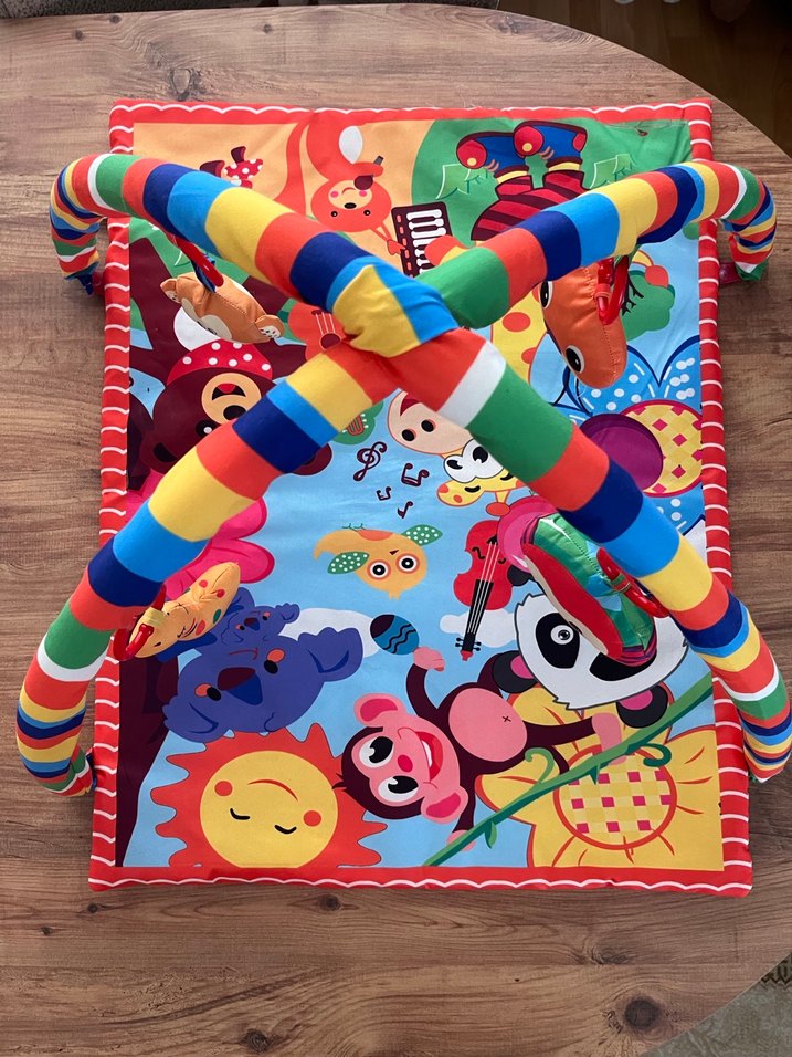 Renkli Bebek Oyun Halısı, Yumuşak ve Eğlenceli - Görsel 2