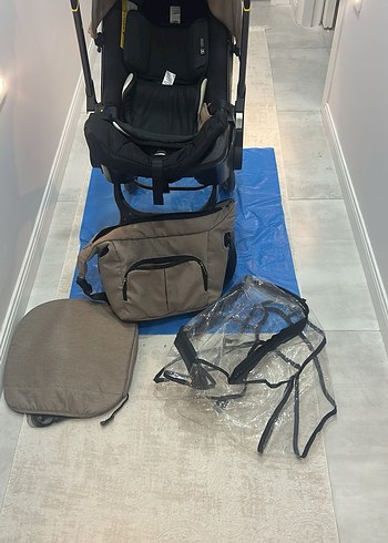 Gri-kahverengi Bebek Arabası ve Aksesuarları - Görsel 2