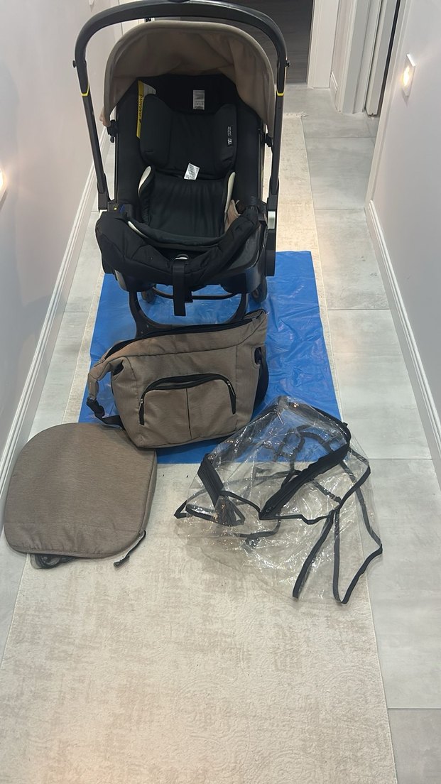 Gri-kahverengi Bebek Arabası ve Aksesuarları - Görsel 2