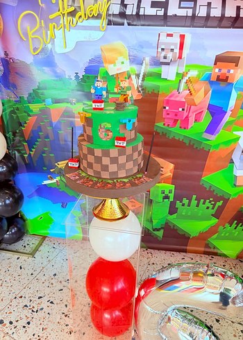 Renkli Minecraft Temalı Balon Süsleme Seti