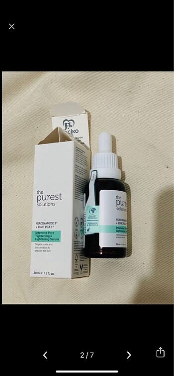 Ürün elimde var the purest serum