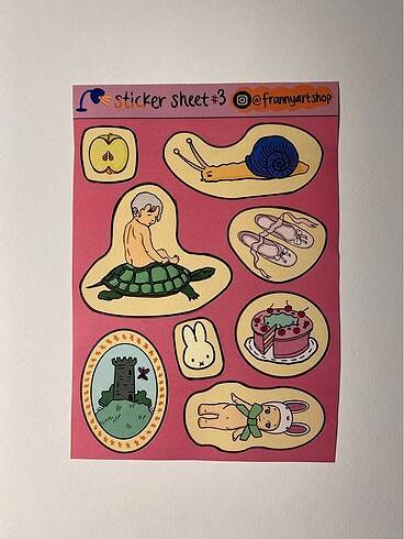  Beden Renk 4lü sticker set