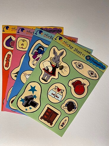 dörtlü sticker set