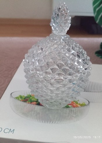 Beyaz Kristal Görünümlü Dekoratif şekerlik