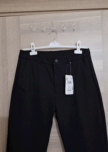 Erkek Siyah Midi Kumaş Pantolon - Görsel 4