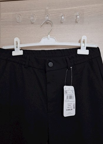 Erkek Siyah Midi Kumaş Pantolon - Görsel 3