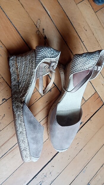 Bej Süet espadril 