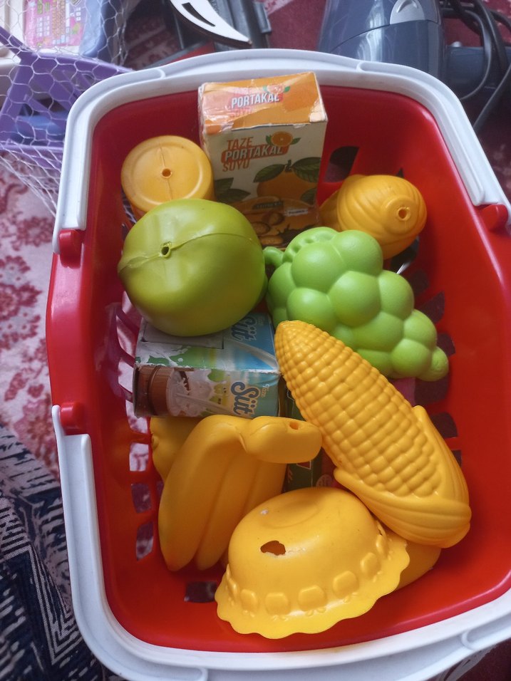 Renkli Kırmızı Saklama Sepeti - Görsel 4