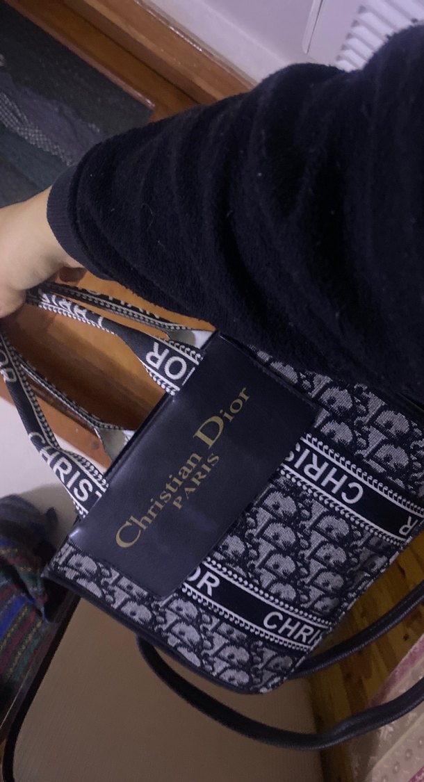 Siyah Baskılı Kadın Omuz Çantası - Görsel 2