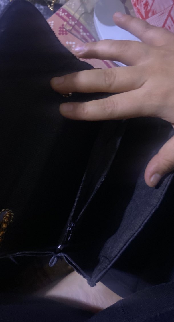 Zincir Detaylı Siyah Süet Kadın Çanta - Görsel 4