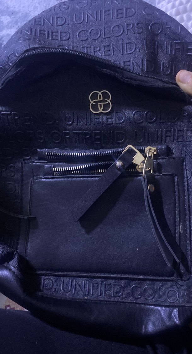 SND.Unified Siyah Deri Fermuarlı Kadın Çanta - Görsel 2