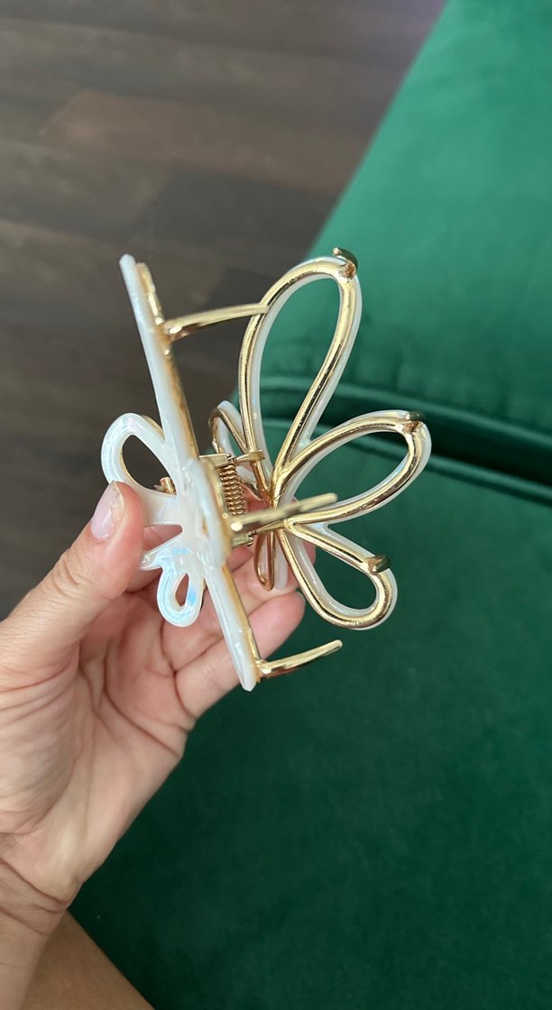 Beyaz Fiyonk Detaylı toka 2 li set - Görsel 4