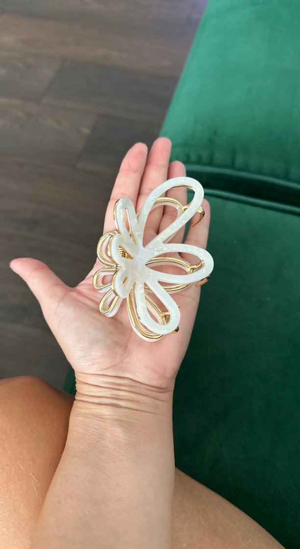 Beyaz Fiyonk Detaylı toka 2 li set - Görsel 5