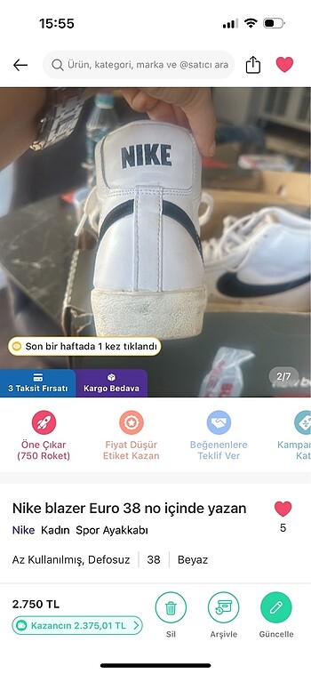 Nike blazer 38 numara - Görsel 5