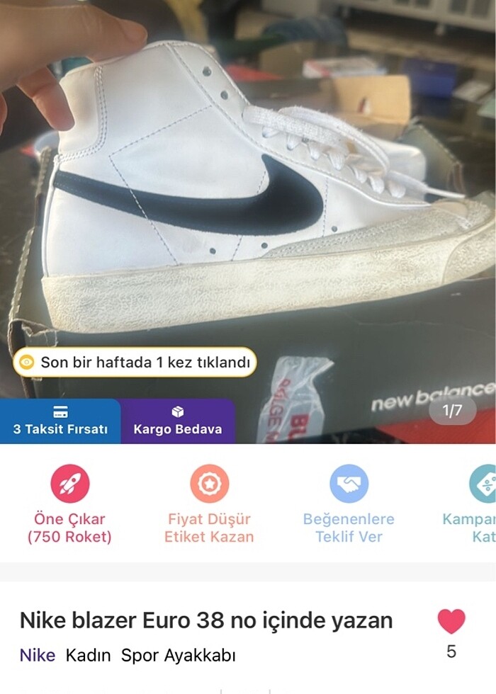 Nike blazer 38 numara - Görsel 4