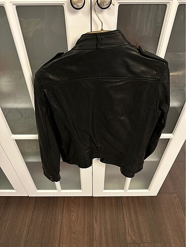 Hakiki deri ceket siyah - Görsel 5