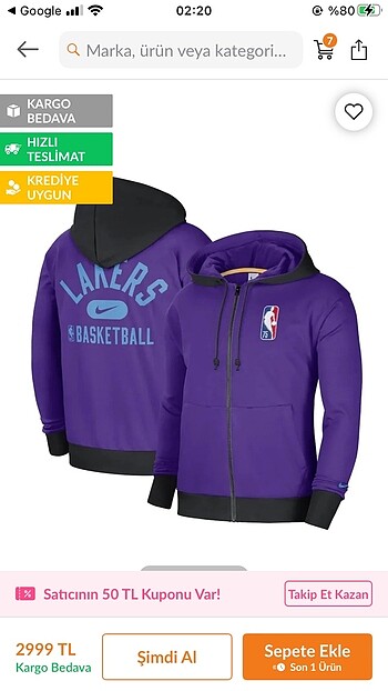 Nike NBA ceket