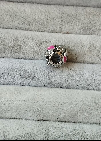 Beden pembe Renk Pandora kafes işi pembe menekşeler charm