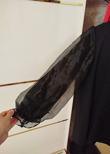 Diğer Uzun Kollu Siyah Gotik Kadın Bluz