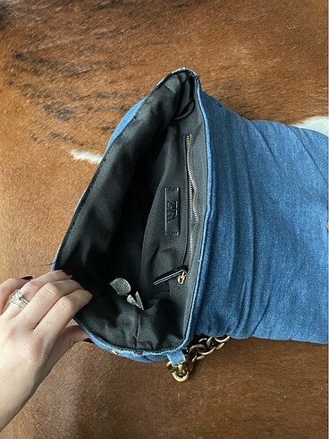 Beden mavi Renk Zara denim yumuşak çanta