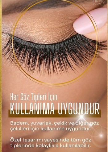 Sıfır 6 Farklı Kirpik ve 2 Sihirli Eyeliner Seti - Görsel 5