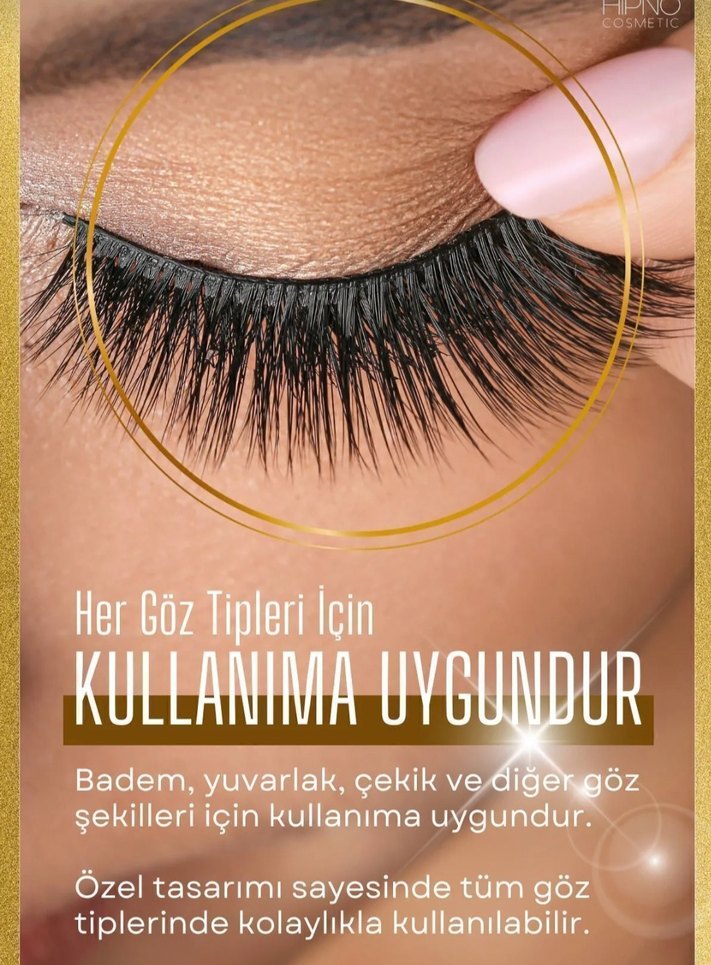 Sıfır 6 Farklı Kirpik ve 2 Sihirli Eyeliner Seti - Görsel 5