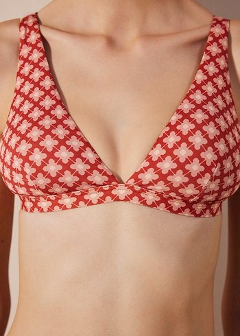 34 Beden ETİKETLİ Bohem Tie-Dye Bikini Üstü