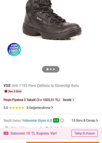 SIFIR YDS WATERPROFF İŞ GÜVENLİĞİ BOTU - Görsel 6