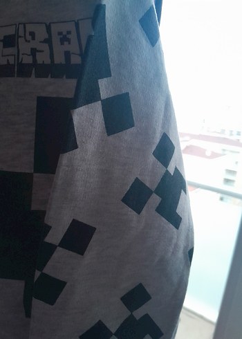 Minecraft Baskılı Gri Erkek çocuk Sweatshirt - Görsel 6