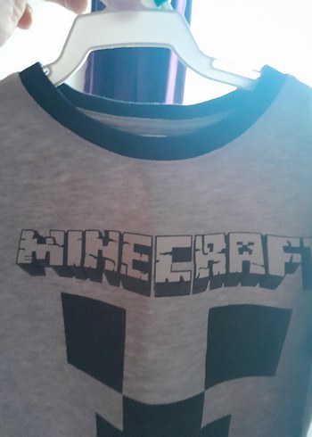 Minecraft Baskılı Gri Erkek çocuk Sweatshirt - Görsel 4