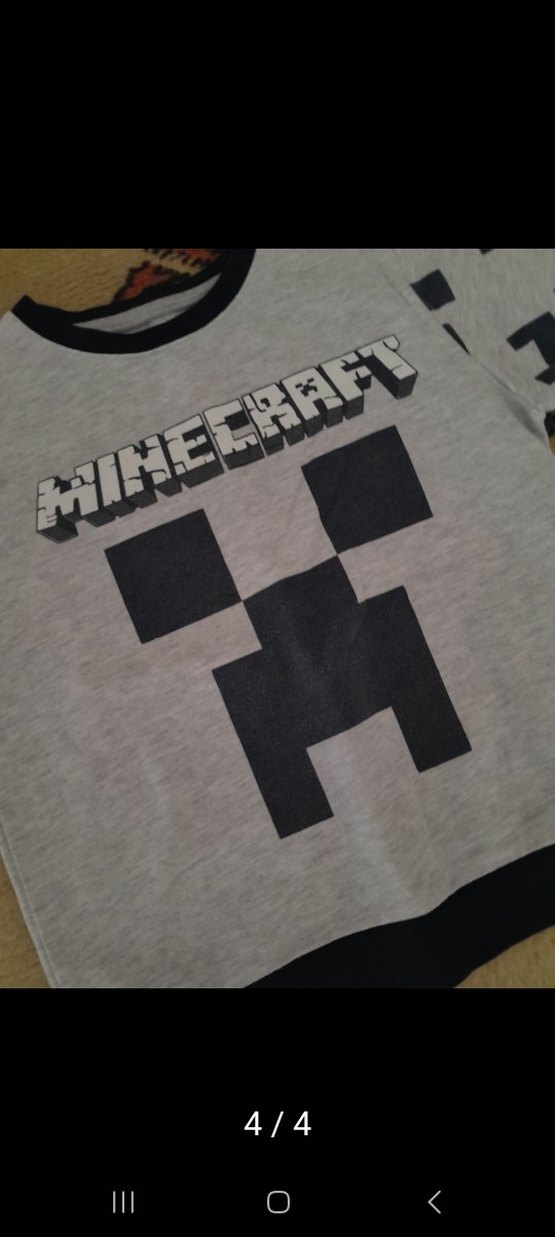 Minecraft Baskılı Gri Erkek çocuk Sweatshirt - Görsel 3