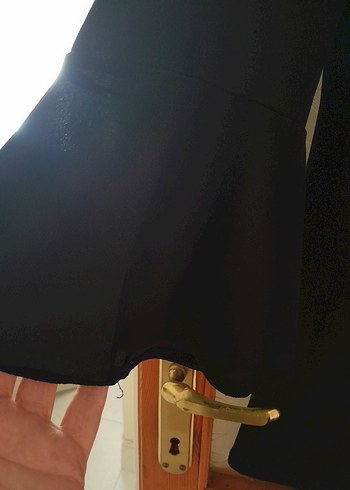 42 Beden Düğmeli Uzun Kollu Siyah Gotik Tunik
