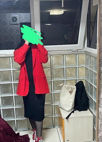 Kırmızı blazer ceket